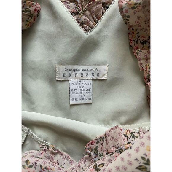 90s y2k express floral baby doll ruffled dress - Picture 6 of 8